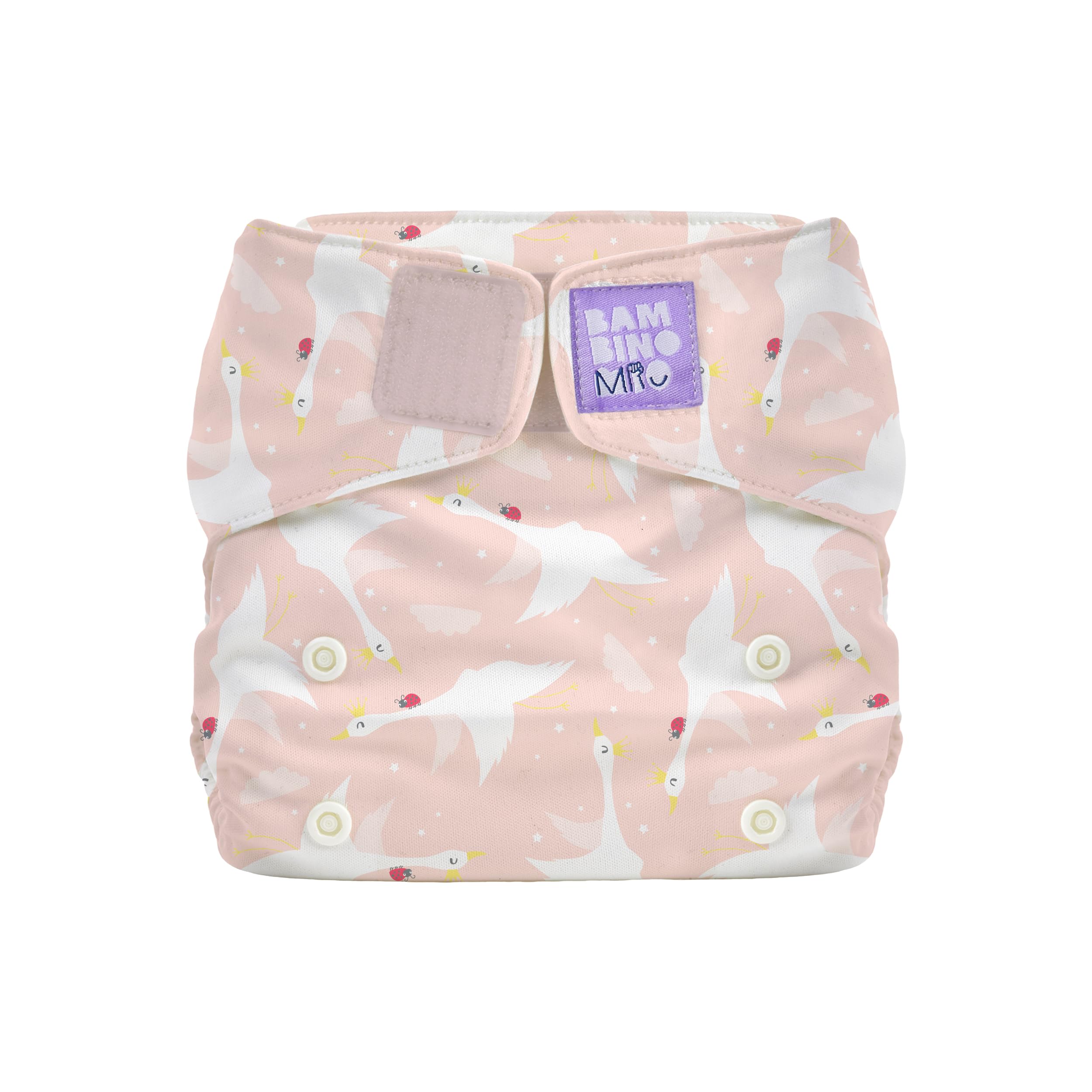 Bambino Mio, Miosolo Classic All-in-One Reusable Nappy, Eco Chemical Free Nappy (Feather Flight, One Size), feather flight, One Size (birth to potty)