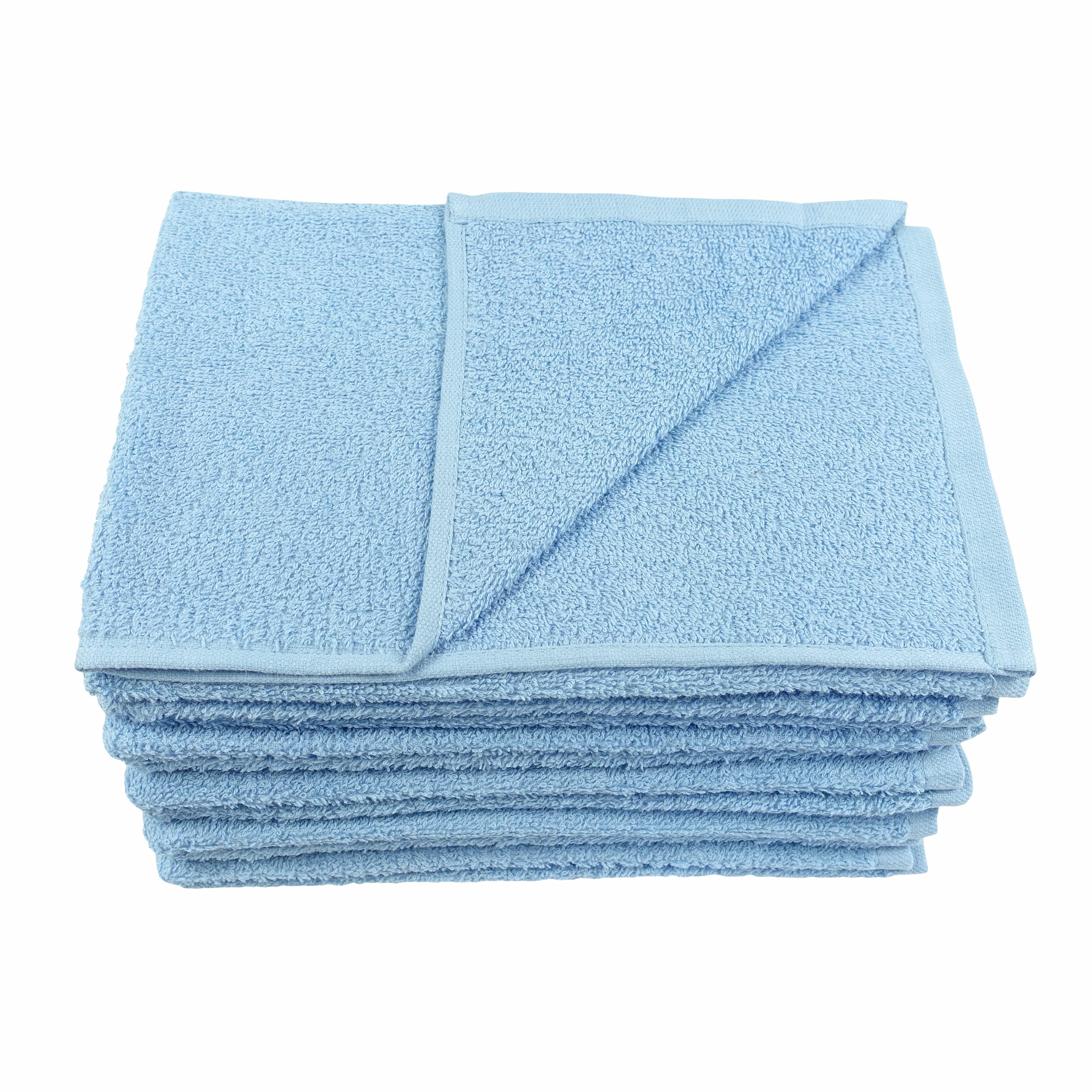 Terry Towelling Cloth Nappies Reusable Diapers 100% Cotton Absorbent Nappies (60 x 60) (Blue), blue, One Size